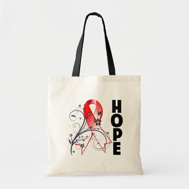 Tote Bag Syndromes myélodysplastiques Ruban Floral Hope (Devant)