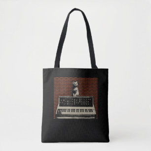 Tote Bag Synthétiseur analogique Modulaire Cat Music Produ
