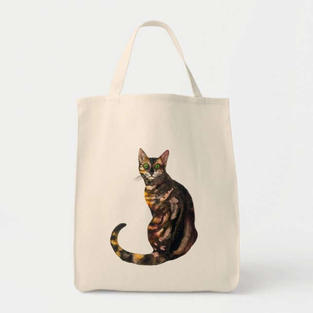 Tote Bag T-shirt chat du Bengale (Devant)
