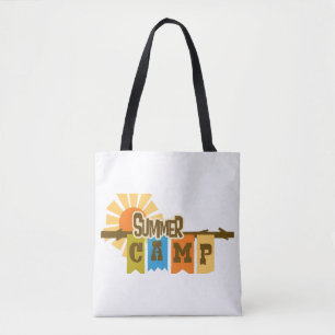 Tote Bag T-shirt graphique de camp d'été rétro