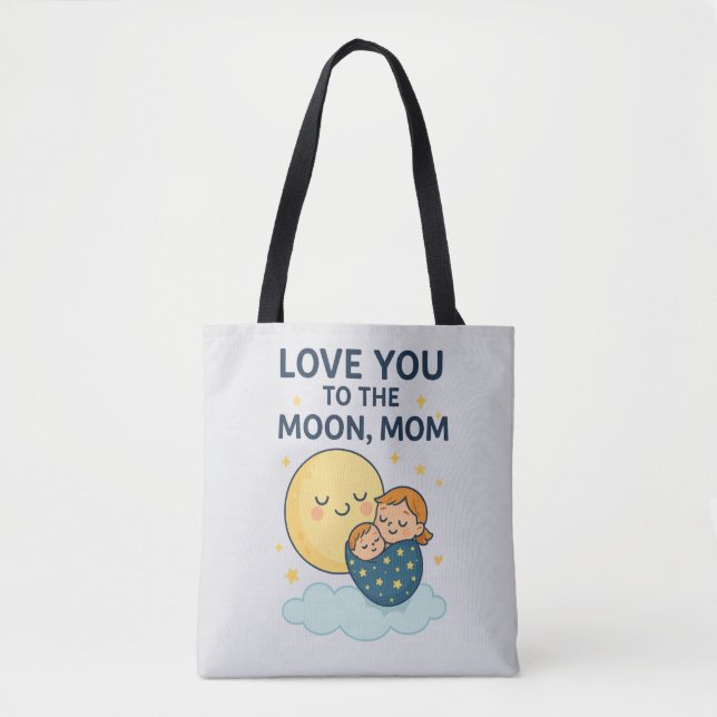Tote Bag T-shirt maman de la Lune (Devant)