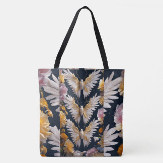 Tote Bag T-shirt papillon et plumes de Bohême