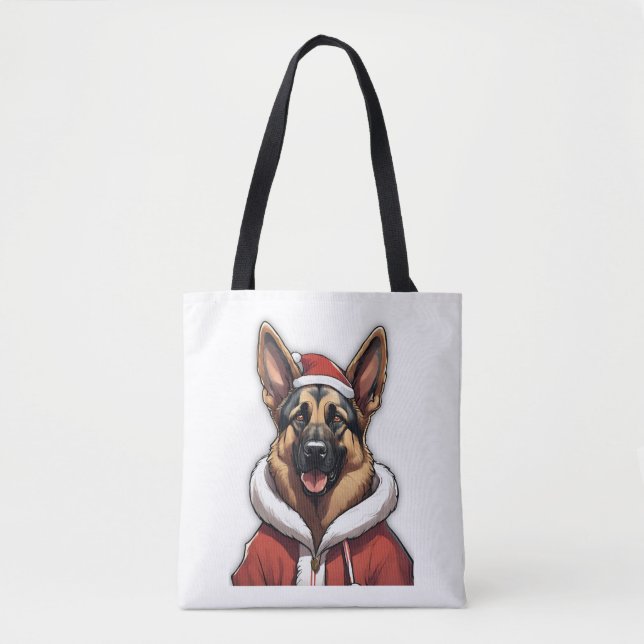 Tote Bag T-shirt père Noël Dog Premium (Devant)