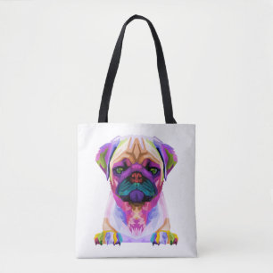 Tote Bag T-shirt taureau coloré, Pitbull Lover Tee, Colo
