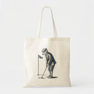 Tote Bag T-shirt Terrier de Boston Golf Vintage Chien de Go