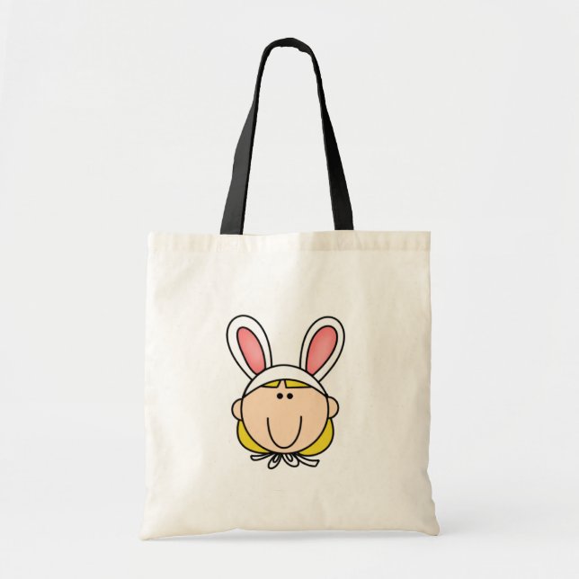 Tote Bag T-shirts et cadeaux blonds de fille de lapin (Devant)