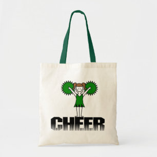 Tote Bag T-shirts et cadeaux Cheerleading verts
