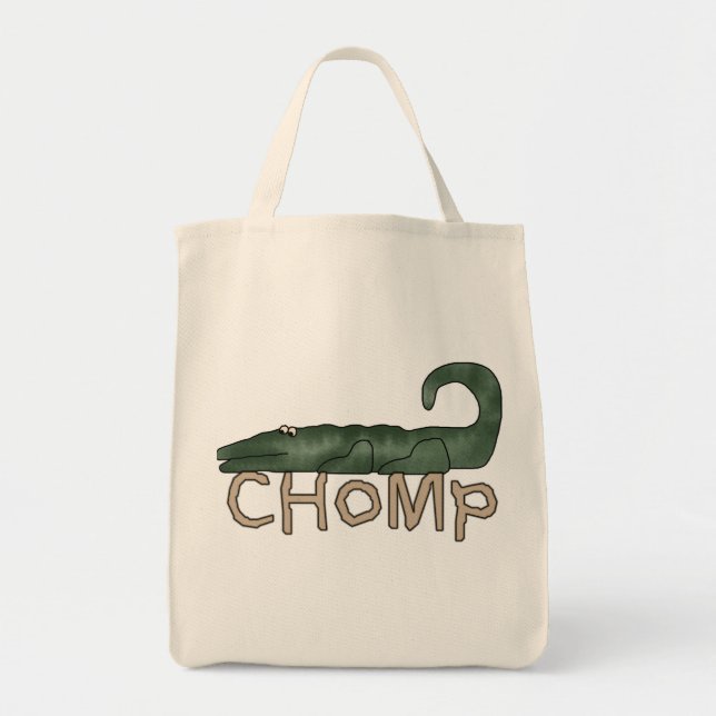 Tote Bag T-shirts et cadeaux d'alligator de mastication bru (Devant)