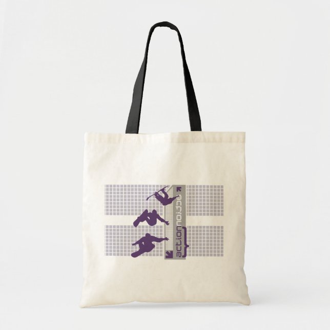 Tote Bag T-shirts et cadeaux de snowboarding d'action (Devant)