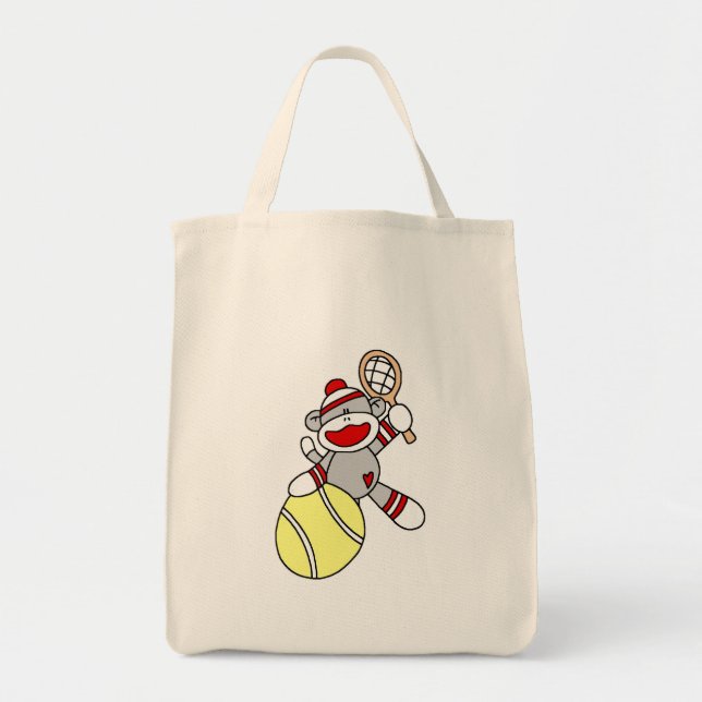 Tote Bag T-shirts et cadeaux de tennis de singe de (Devant)