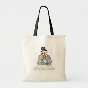Tote Bag T-shirts et cadeaux Love One Another Snowman