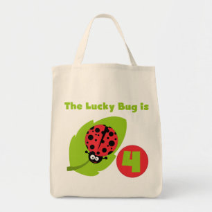 Tote Bag T-shirts et cadeaux Lucky Bug 4th Birthday