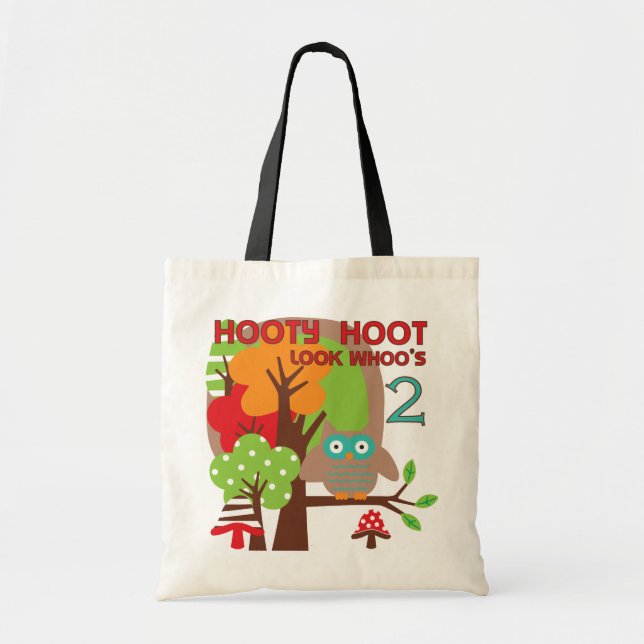 Tote Bag T-shirts et cadeaux Owl 2nd Birthday (Devant)