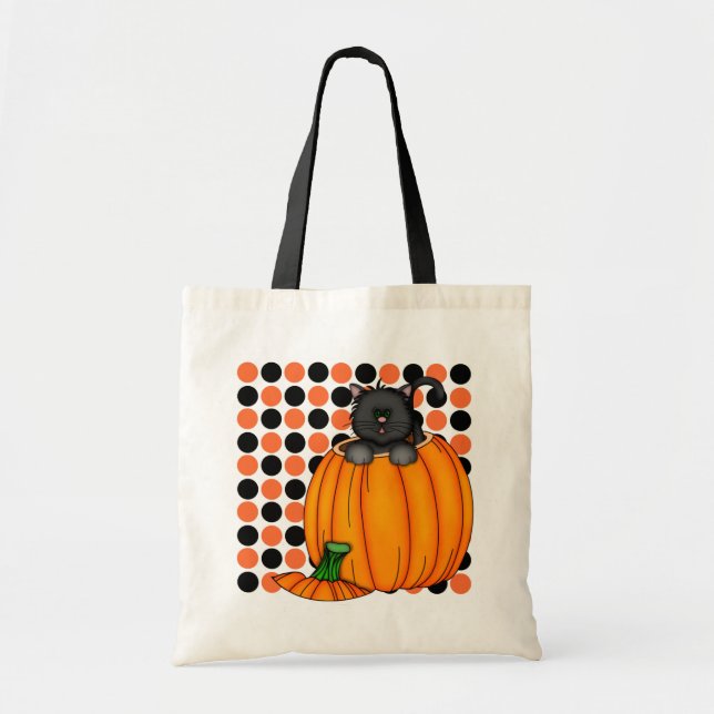 Tote Bag T-shirts et cadeaux pour chat Halloween (Devant)