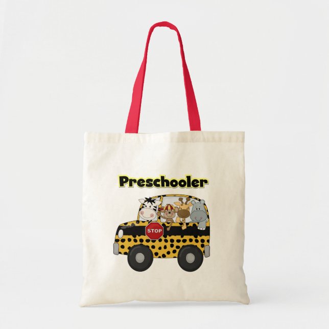Tote Bag T-shirts et cadeaux préscolaires d'animaux de zoo (Devant)