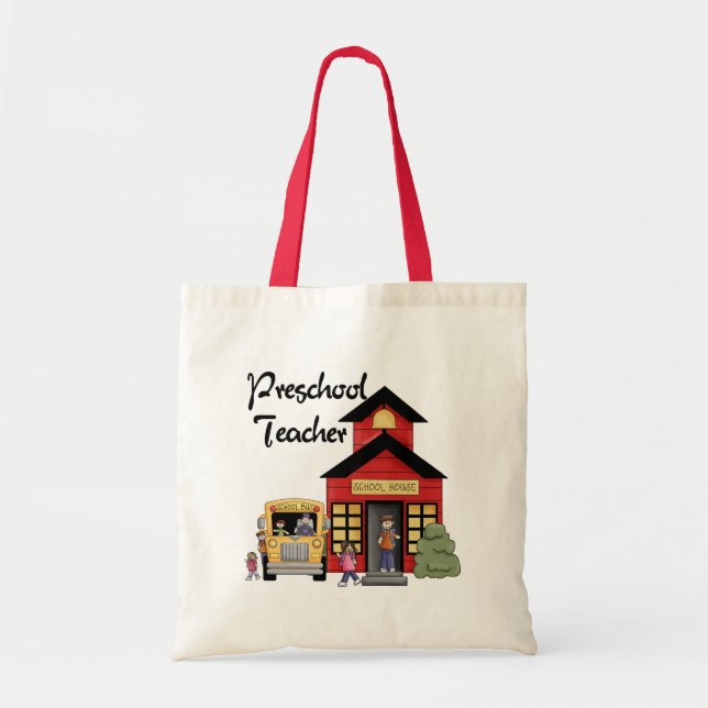 Tote Bag T-shirts et cadeaux préscolaires de professeur (Devant)