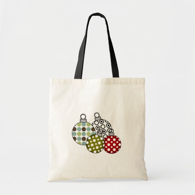 Tote Bag T-shirts et cadeaux Retro Christmas Balls (Devant)
