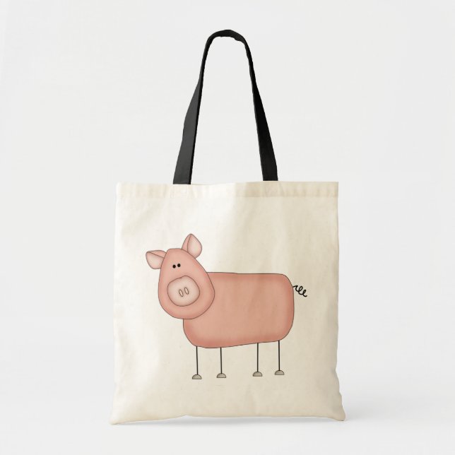 Tote Bag T-shirts et cadeaux roses de porc (Devant)