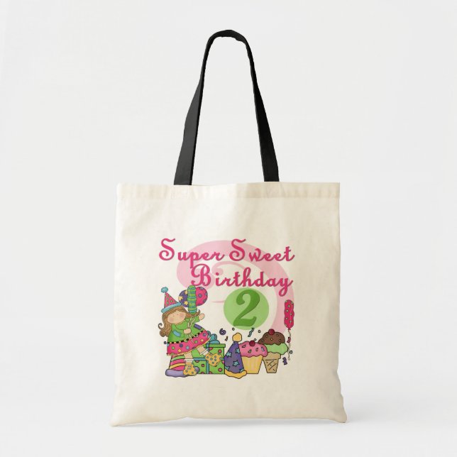 Tote Bag T-shirts et cadeaux Super Sweet 2e anniversaire (Devant)