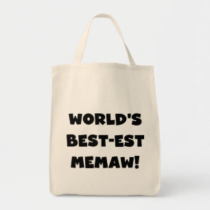 Tote Bag T-shirts noir et blanc du Meilleur-est Memaw du