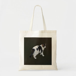 Tote Bag Tabby Blanc Avec Patches Sombres