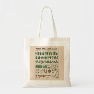 Tote Bag Tableau antique de l'école botanique, nature vinta