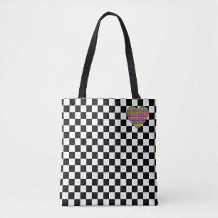 Tote Bag Tableau de bord - Blanc noir - Emo - Fourre-tout