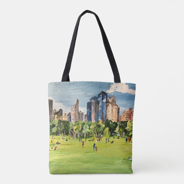 Tote Bag Tableau de "Central Park" de Willowcatdesigns (Dos)
