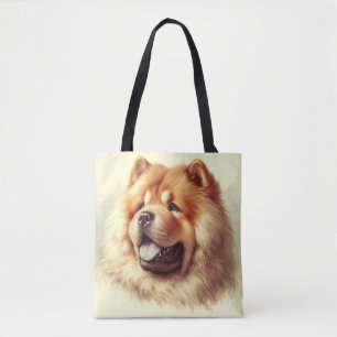 Tote Bag Tableau vintage Chow-Chow
