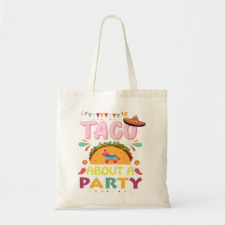 Tote Bag Taco À Propos D'Une Fête Anniversaire Fiesta Cinco