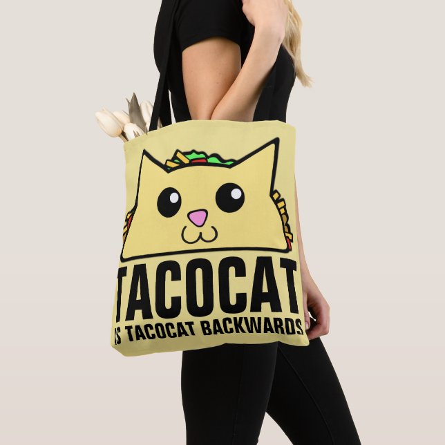 Tote Bag Tacocat à l'envers (De près)