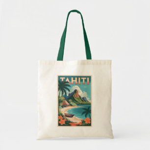 Tote Bag Tahiti Polynésie Française Illustration Art Voyage
