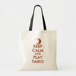 Tote Bag Taiko Gifts Keep Calm and Play Taiko Drum Custom