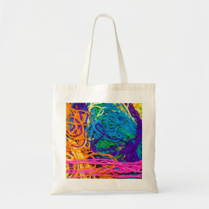 Tote Bag Tangles de fils Crochet et photographie de Tricot