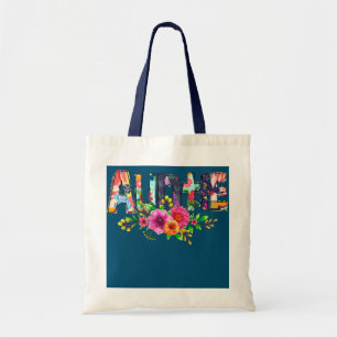 Tote Bag Tante Avec Papillons Fleur Nouvelle Tante