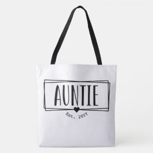 Tote Bag Tante Est. Tante personnalisée établie Nouveaux