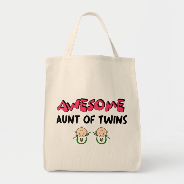 Tote Bag Tante IMPRESSIONNANTE des JUMEAUX (Devant)