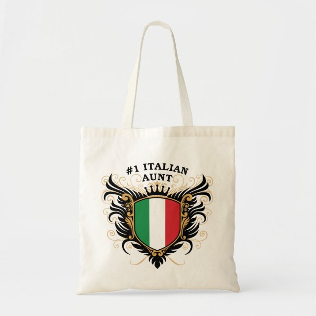 Tote Bag Tante italienne du numéro un (Devant)