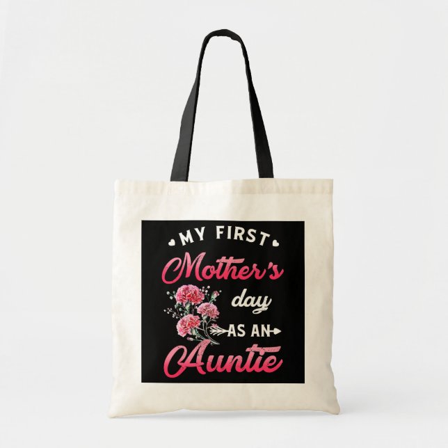 Tote Bag Tante Ma Première Fête Des Mères Comme Tata Flower (Devant)