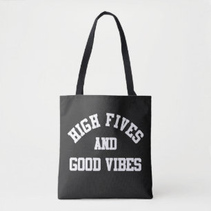 Tote Bag Tapez Dans La Main Et Bonne Vibration