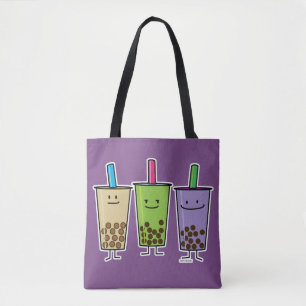 Tote Bag Tapioca de taro de lait de boissons de vert de thé