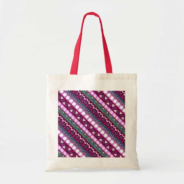Tote Bag Tapis de souris design couleur motif ethnique (Devant)