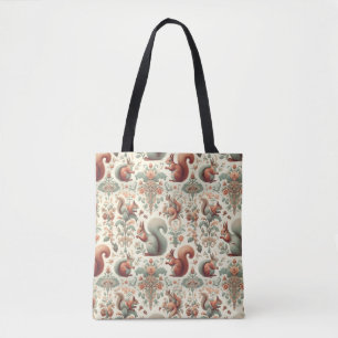 Tote Bag Tapisserie d'écureuil de la forêt victorienne