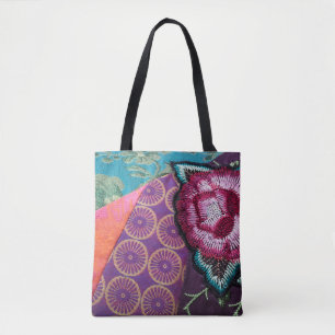 Tote Bag tapisserie rose