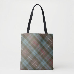 Tote Bag Tartan de chasse de Fraser de clan patiné - tourn
