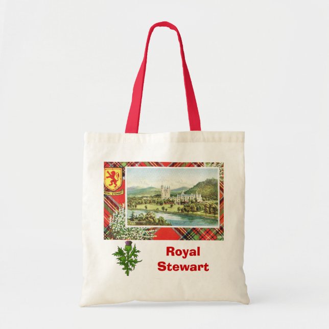 Tote Bag Tartan écossais, Stewart royal, (Devant)