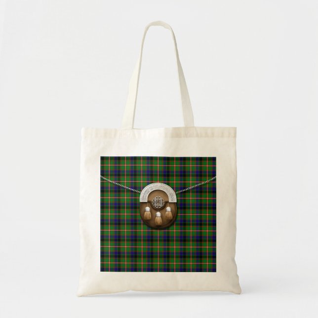 Tote Bag Tartan et escarcelle de Reid de clan (Devant)