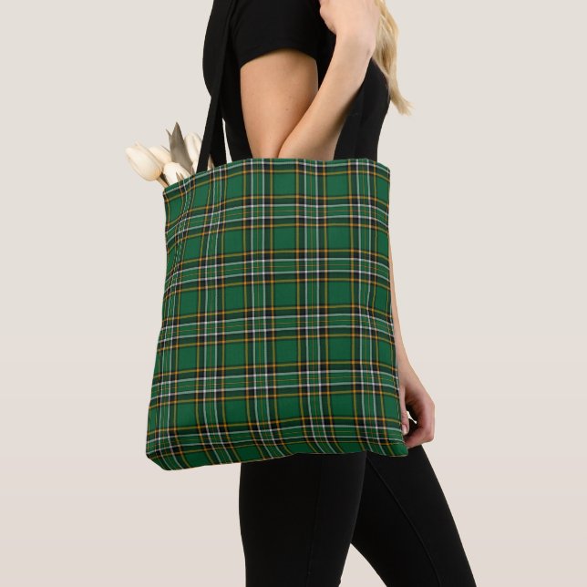 Tote Bag Tartan national irlandais (De près)