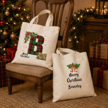Tartan personnalisé avec initiale et nom de Noël