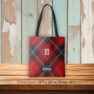 Tote Bag Tartan rouge Clan Ramsay